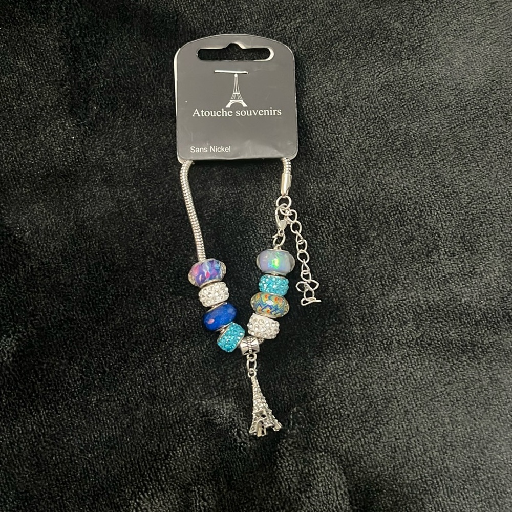NWT From Paris Souvenir Bracelet Eiffel Tower